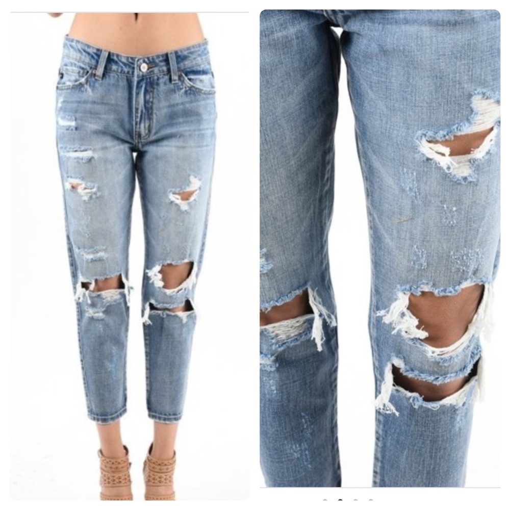 LAST 3️⃣ Boyfriend Destructed Denim - Picture 5 of 8